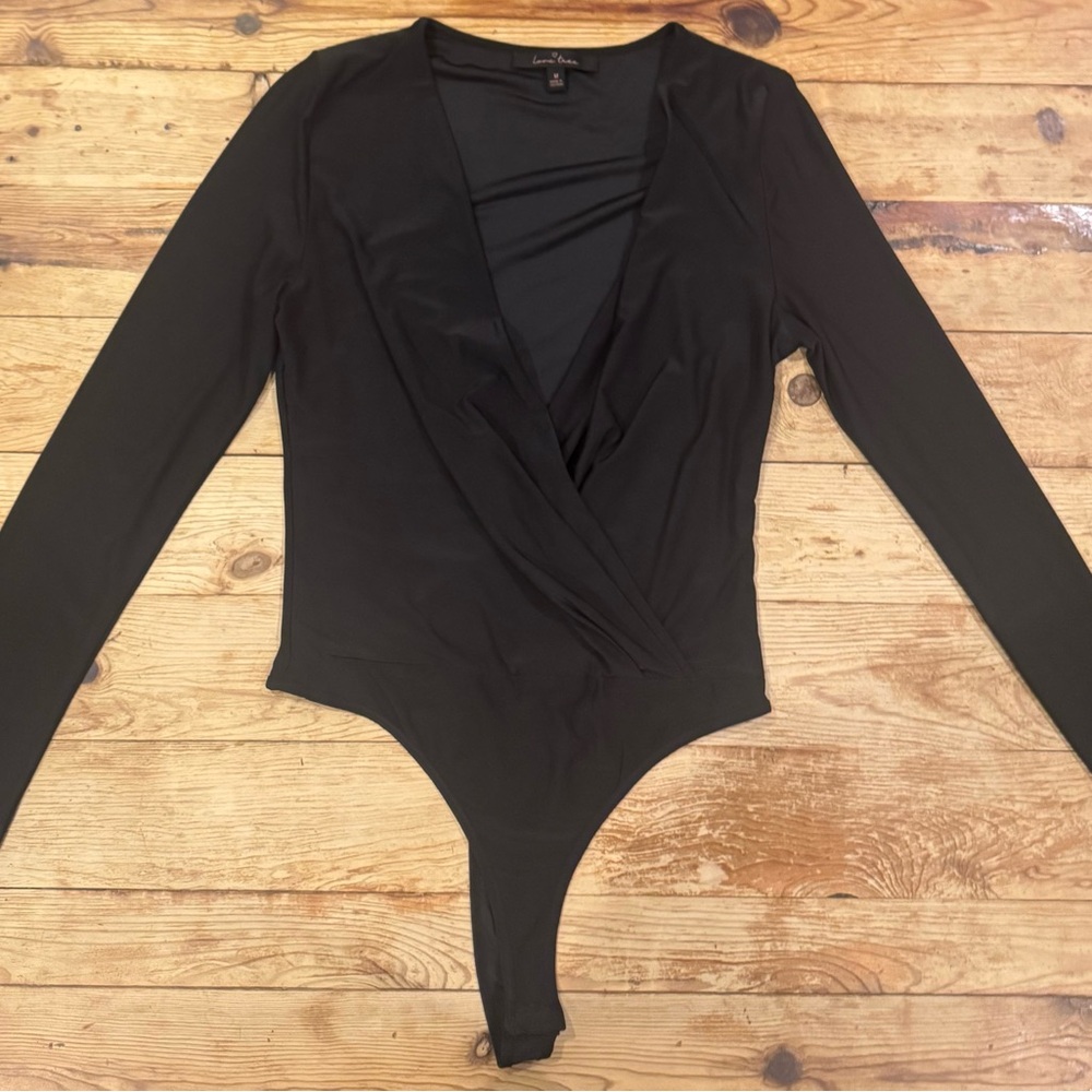 Love Tree Black Sheer Top